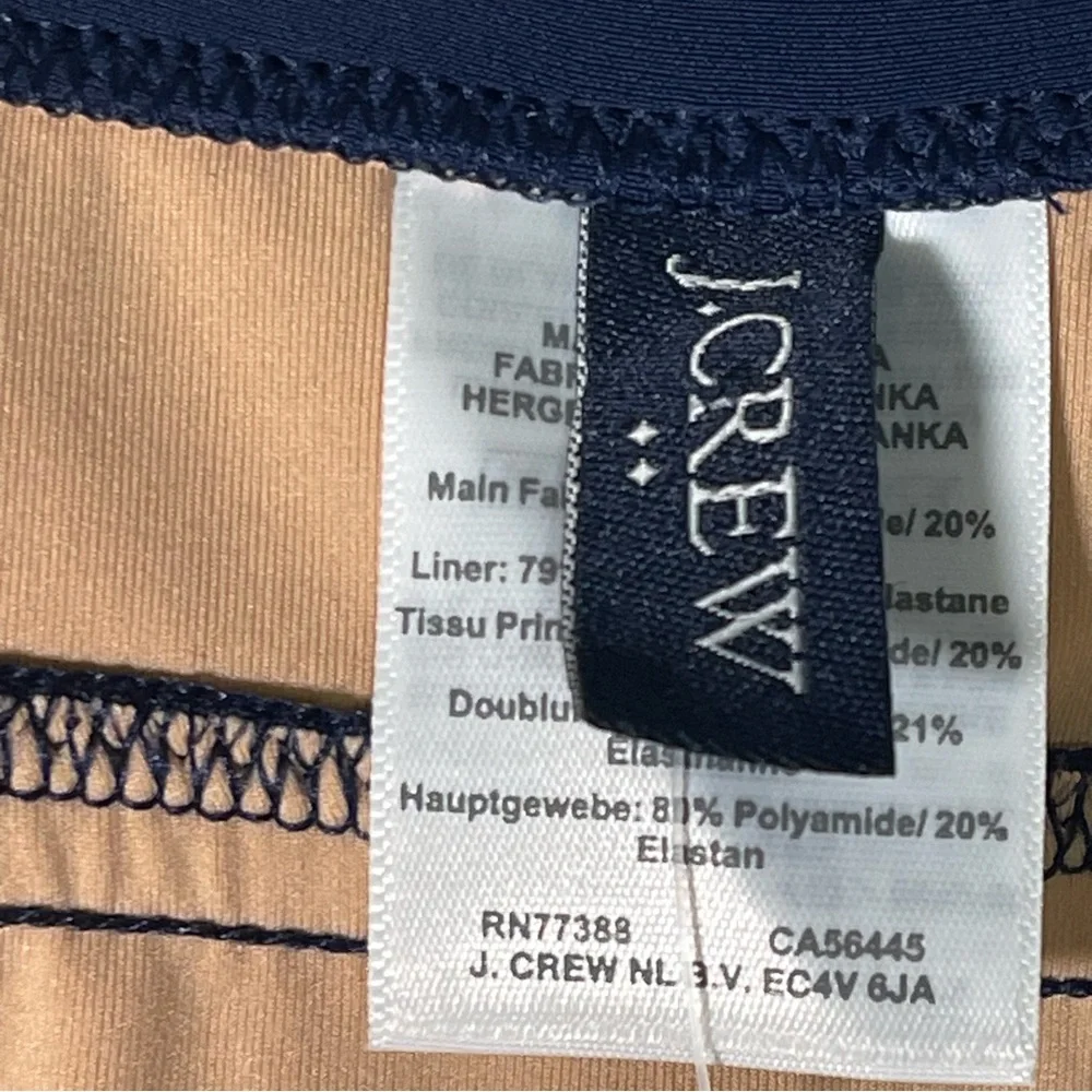 J Crew Fac NWT Ring One Piece Swimsuit Size XXS in Navy Blue Removable Straps
